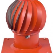 KN SWR Nasada obrotowa ocynk 0,5 mm Turbomax 2 czerwona fi 120 kwadrat