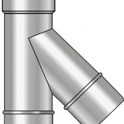 KK Trójnik spalin 45° z uszczelką kwasoodporny 0,5mm fi 60