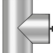 KK Wyczystka trójnikowa pionowa z uszczelką kwasoodporna 0,5mm fi 80