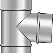 KPD Trójnik 87° izolowany kwasoodporny koncentryczny 0,5mm fi 80/125/180