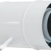 KPM Rura 0,25m z odskraplaczem biała koncentryczna kwasoodporna 0,5mm fi 60/100