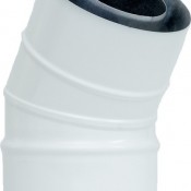 KPM Kolano 30° białe koncentryczne kwasoodporne 0,5mm fi 80/125