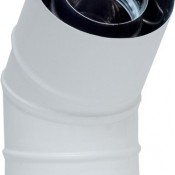 KPM Kolano 45° białe koncentryczne kwasoodporne 0,5mm fi 60/100