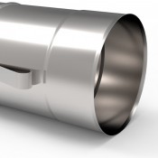 KZS Wkład kominowy rura z uszami żaroodporna 1,0mm 0,25m fi 120