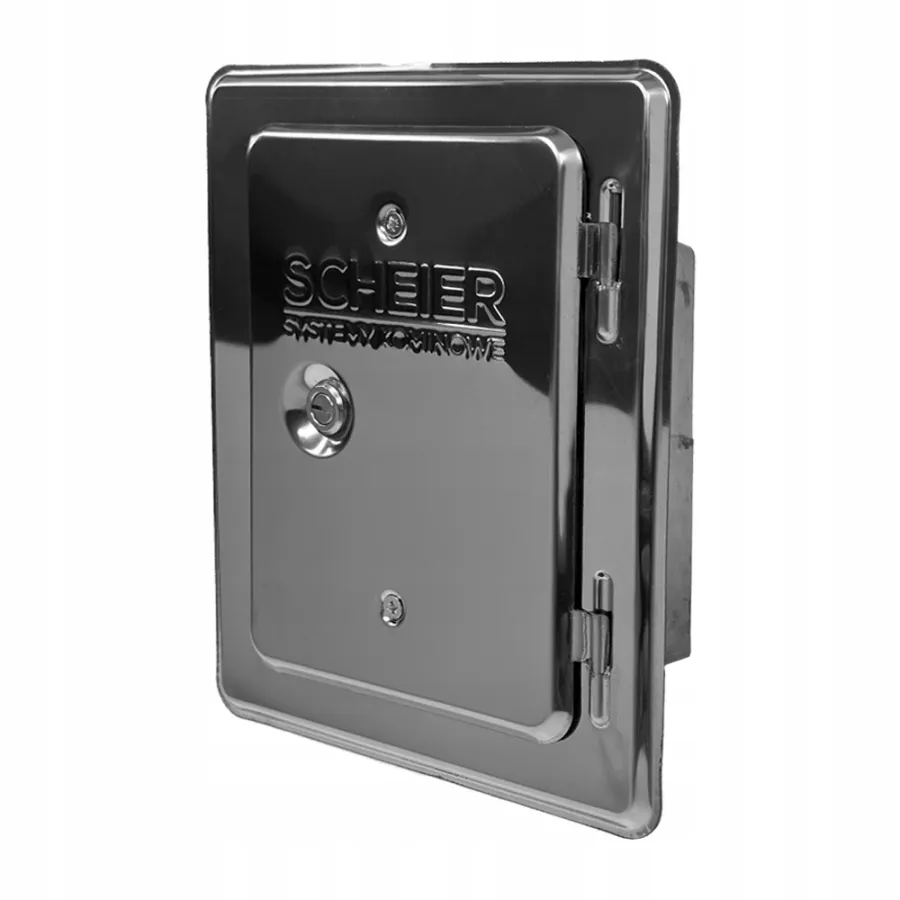 Drzwiczki wyczystkowe rewizyjne komin INOX Turbo 21x26 cm szacht izolowane Scheier