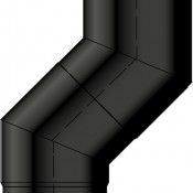KB Kolano uniwersalne regulowane czarne żaroodporne 2,0 mm fi 130