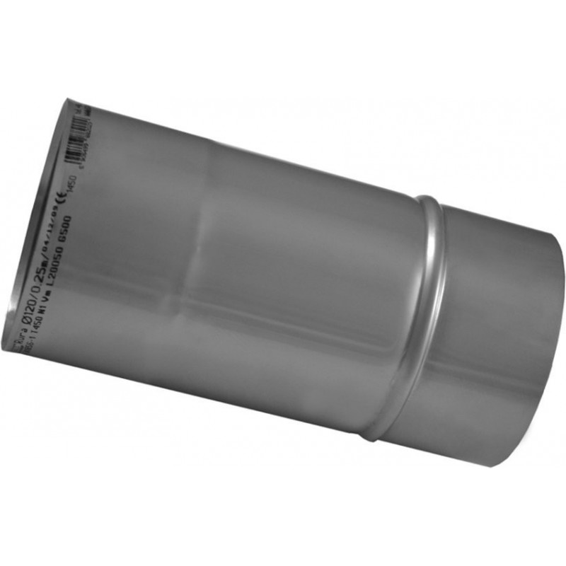KZS Wkład kominowy rura żaroodporna 0,8mm 0,25m fi 110