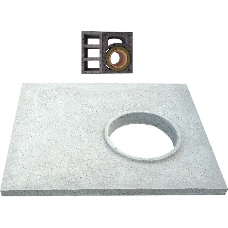 Płyta betonowa przykrywająca 66x75 cm komin z 4 wentylacjami